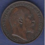 Great Britain Farthing - 1910 King Edward VII Ref S3992, Grade VF.