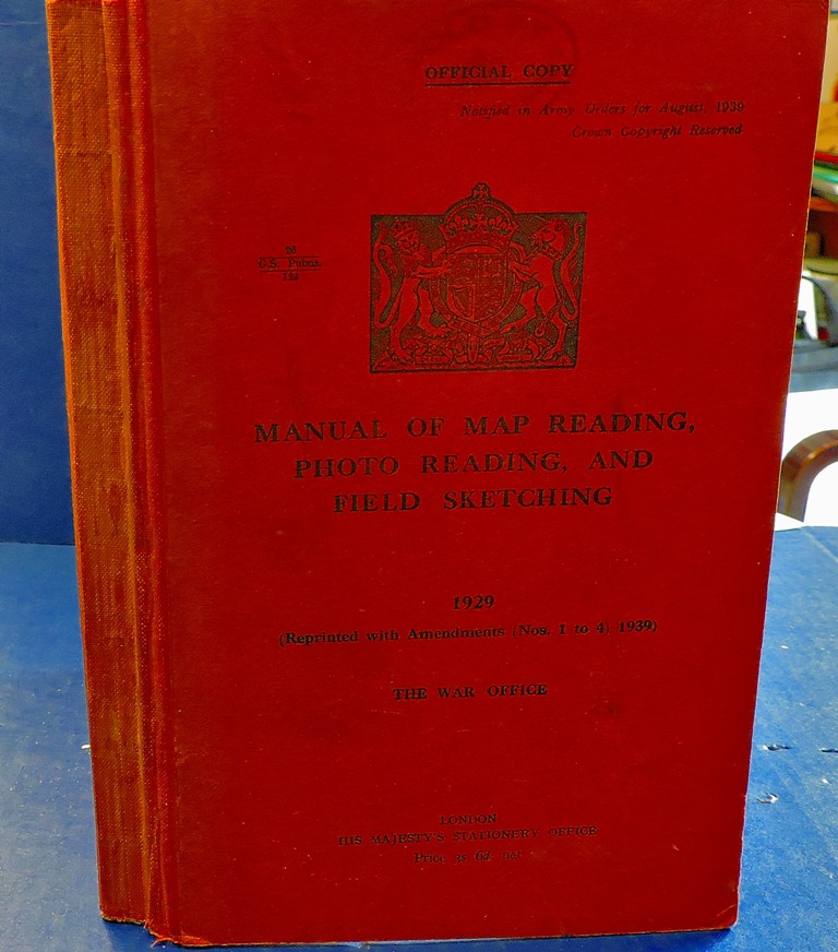 Manual of Map Reading  Photo reading and field sketching.  The War Office 1923.  Foxing here and