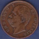 Italy - 1894 B/1 10 Cent Ref KM27.1, Grade VF.