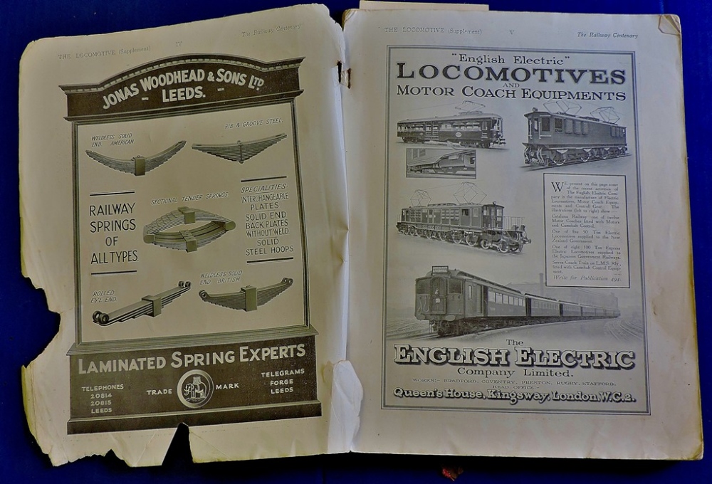 Railwayana - The Locomotive 1925 Railway Centenary Supplement  Many advertisements and colour - Image 4 of 4