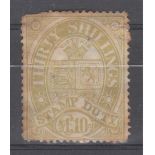 Australia (Victoria) 1884-96 £1.10/- Deep Olive Grey  SG244, unused with faults, SG £2.500 mint.