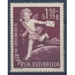 Austria - 1952 S1.50+35g Purple Stamp day S.G. 1336 U.M.M.