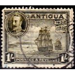 Antigua - 1932 1/-  Tercentenary, SG88, fine used.