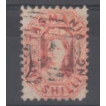 Australia (Tasmania) 1864-69 1/- vermillion, perf 10, SG 68, fine used.