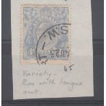 Australia 1922-23 4d ultramarine, SG65, variety 'Roo with tongue out', fine used