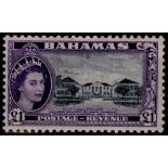 Bahamas 1954/63 £1 slate black & violet, SG216, m.m.