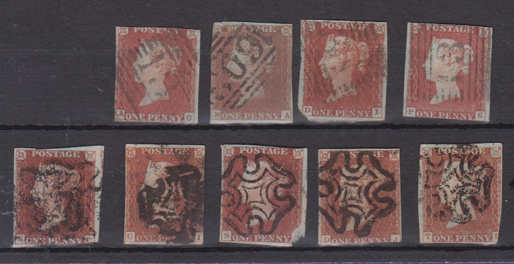 Great Britain 1841 1d Red-Brown.  Wmk small crown, AV U, 3 margin, Plated ex, Maltese Cross