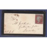 Great Britain 1854 Mourning Letter to Leicester, SG17, very fine with contents.