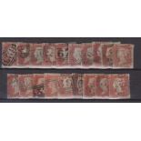 Great Britain 1841 1d Red-Brown  Wmk small crown, AV- used, 1844 cancel, 19 copies.