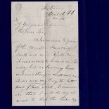 Letter - Dated 16th April 1866  Apologising for being unable to make a delivery on a certain