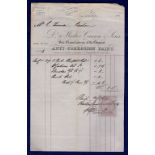 Sale Receipt for D.W.Ashworth  By Messrs. Shaw Loebt & Co., of Shaw Sharco in De Bears.
