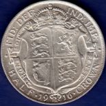 Great Britain Halfcrown - 1916 King George V  Ref S4011, Grade GVF/EF.