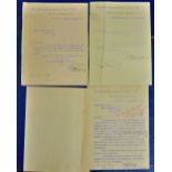 Automobilia - 1900 Correspondence (3)  Between Lloyds Bank and The New Amalgamated Tyre Co. Ltd.,