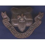 Loyal North Lancashire Regiment Officers collar badge (Bronze)