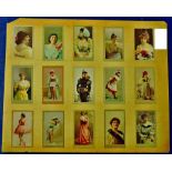 AMERICAN TOBACCO CO (USA) BEAUTIES - 1901 OLD GOLD BACK - Beautiful cards (15) on card.