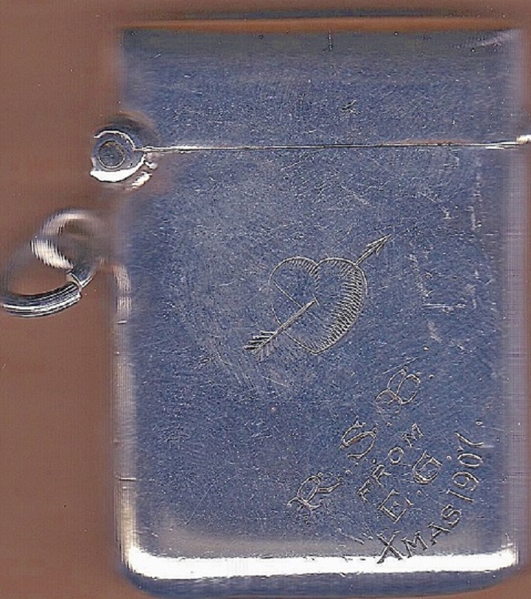 Silver Vesta Case - Birmingham 1907 (Engraved). - Image 3 of 3