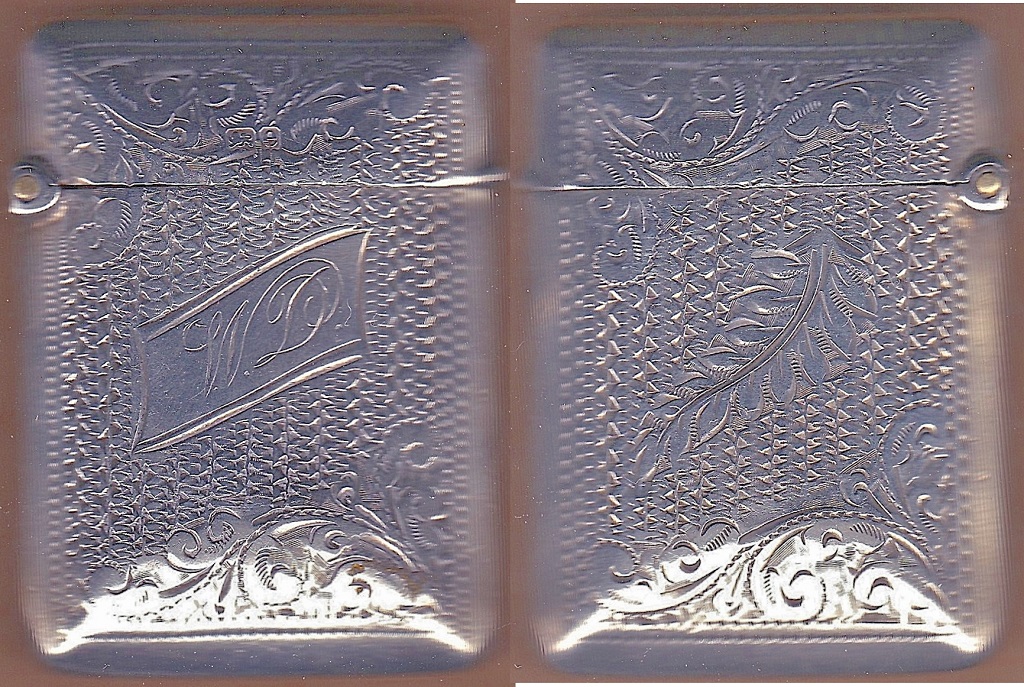 Silver Vesta Case - Birmingham 1904 (Nice pattern.)