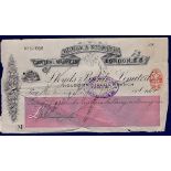 Paid Cheque on Lloyds Bank Ltd.,  Holborn Circus Branch for £25.19s.9d, 1911.  Interesting item.