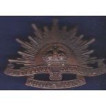 Australian Commonwealth Military Forces (AIF) Other Ranks Cap Badge. (Bronze) KC