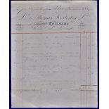 London - dated 1839 Invoice  Engraved letter-headed Invoice Messrs. Thomas Keisterton & Co., Coach