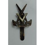 SAS Commando Black "V" Burma Force WWII Cap Badge