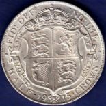 Great Britain Halfcrown - 1915 King George V  Ref S4011, Grade EF.