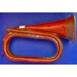 Regimental Bugle - Middlesex Regt. World War I  Inscribed "Presented by Captain P.D.Ionides London