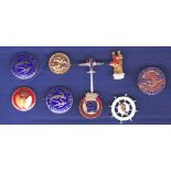 Enamel Badges etc.  Including Sailors Society (Est. 1818).  (9).