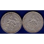 Great Britain Shillings - 1926 and 1927 King George V Modified Effigy (2)  Ref S4033, Grades NEF and