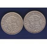 Great Britain Halfcrowns - 1935 and 1936 King George V  Both Ref S4037 and Grade EF/AUNC..