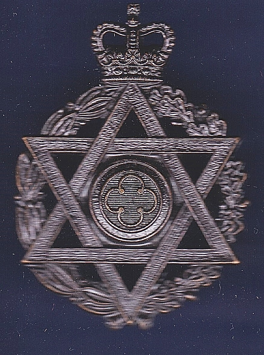 Jewish Chaplains Cap Badge, QC (Blackened Brass)