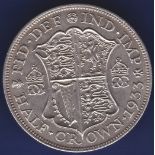 Great Britain Halfcrown - 1933 King George V  Ref S4037, Grade EF/AUNC.