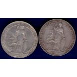 Great Britain Florins - 1909 and 1910 King Edward VII (2)  Ref S3981, Grade Fine + Good Fine.