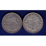 Great Britain Halfcrowns - 1926 and 1927  King George V Third Coinage Modified Effigy  Ref S4032A,