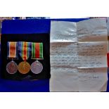 Group of Three to GNR F.Cast, R.A.  British War medal 1914-1918; Victory Medal 1914-1919; Defence