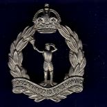 Royal Observer Corps 'ROC' Cap Badge, KC (White Metal)