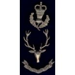 Highlanders (Seaforth, Gordons and Cameronians) cap badge, three part construction. QC