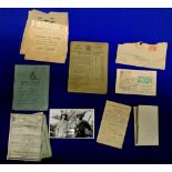 Group of National Registration Identity Cards - 1943 (3)  Motor Fuel Ration Book, Superannuation