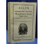 Oddfellows - 1927 Rules of the Independent Order  of Odd Fellows Manchester Unity Friendly Society.