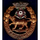 York and Lancaster Regiment, Officers version in gilt with enamel facing on the rose. An excellent