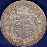 Great Britain Halfcrown - 1910 King Edward VII  Ref S3980, Grade GF some toning.