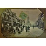 Postcards - Old Postcard Album  With a useful range of French cards (World War I), Great Britain