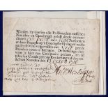 1716 dated  Notice (Dutch) of Contongent on Validation   Done 13th October.  Interesting signed