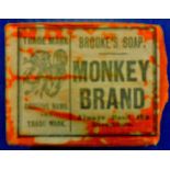 Bar of 'Brookes' Soap Monkey' Brad - 1900's era  All writing on wrapper clear.  Clean item.