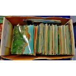 Postcards  Quantity in shoe box.  Earlier varied condition.  Great Britain and foreign, topo,