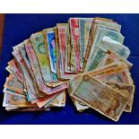 Banknotes - Charity Accumulation  England, Commonwealth & Foreign several UNC others mixed (few