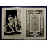 The Coronation of George VI & Elizabeth  With sepia pictures.  Nice copy.