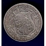 Great Britain Halfcrown - 1920 King George V re-cut Shallow Portrait  Ref S4021A, Grade VF/EF.