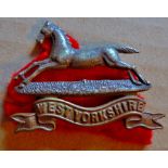 West Yorkshire Regiment Officer's pattern cap badge (Bi-Metal)
