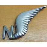 Navigators Half Brevet (Chrome) Brooch fastening